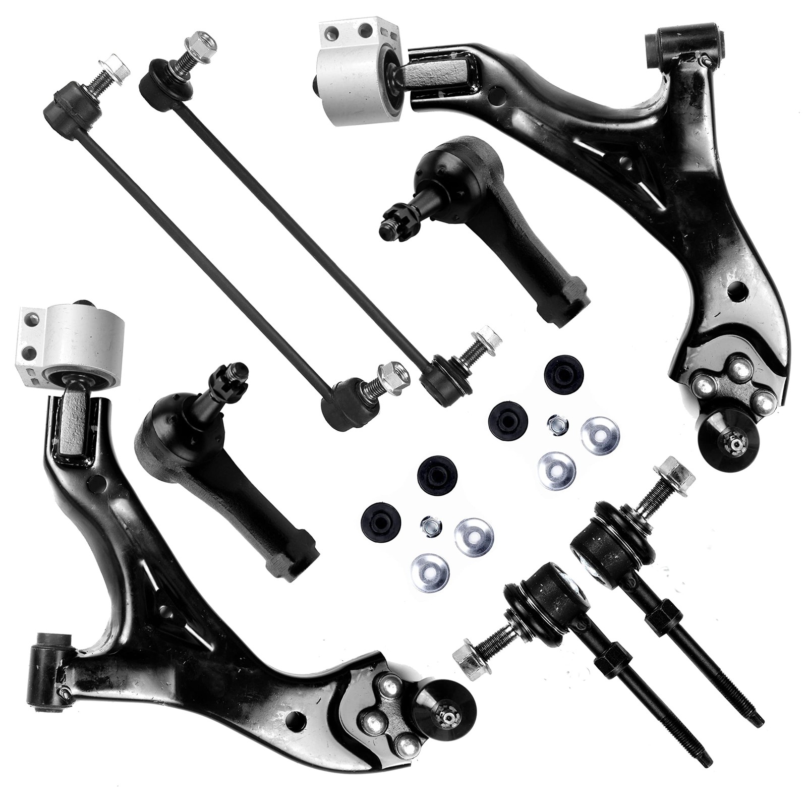 8pcs Suspension Kit Front Lower Control Arm Ball Joint Sway Bar Link 2002-2007