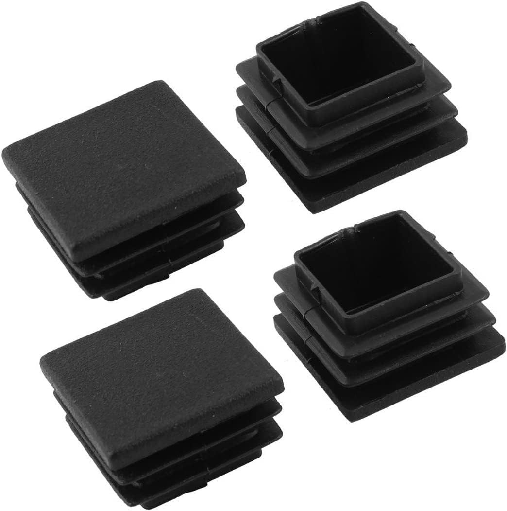 100 Pack 1 Inch Square Plastic Plug Tubing End Cap Durable Chair Glide