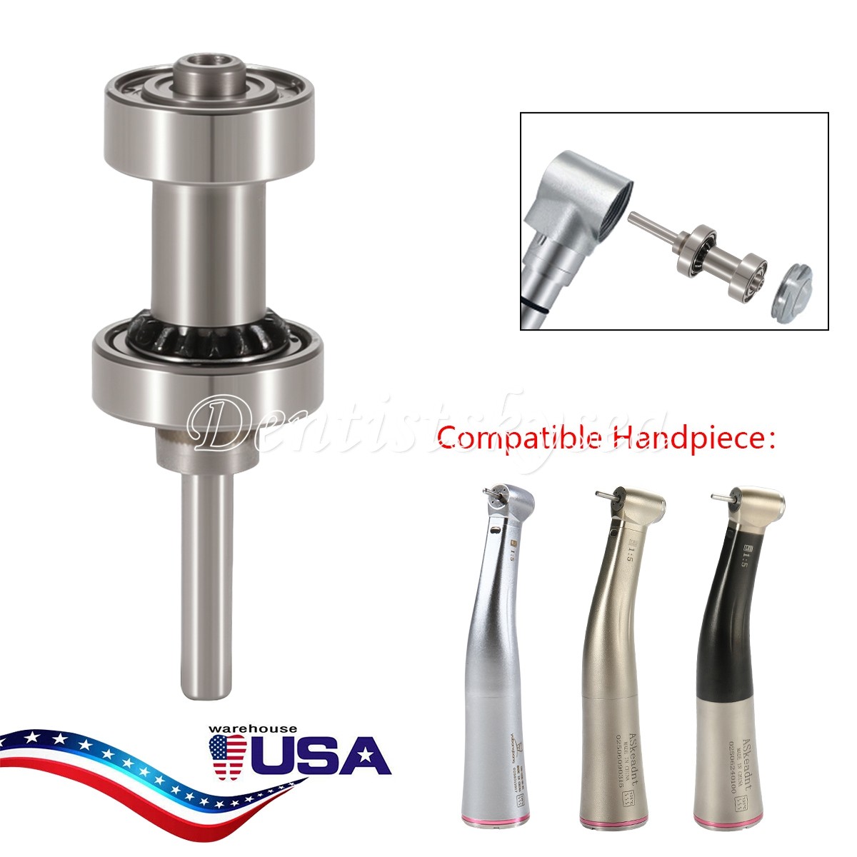 Dental Cartridge Rotor Autochuck For Mini Head 1:5 Low Speed Handpiece