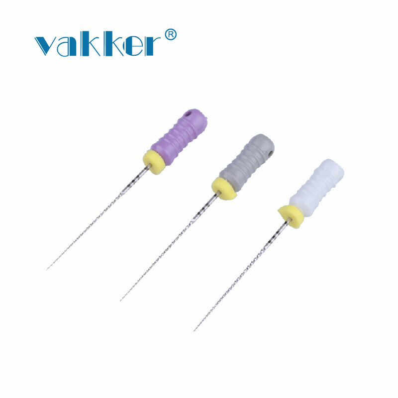 21/25mm 6pc/pk C-FILES Dental Endo Root Canal Files Stainless Steel Hand Use