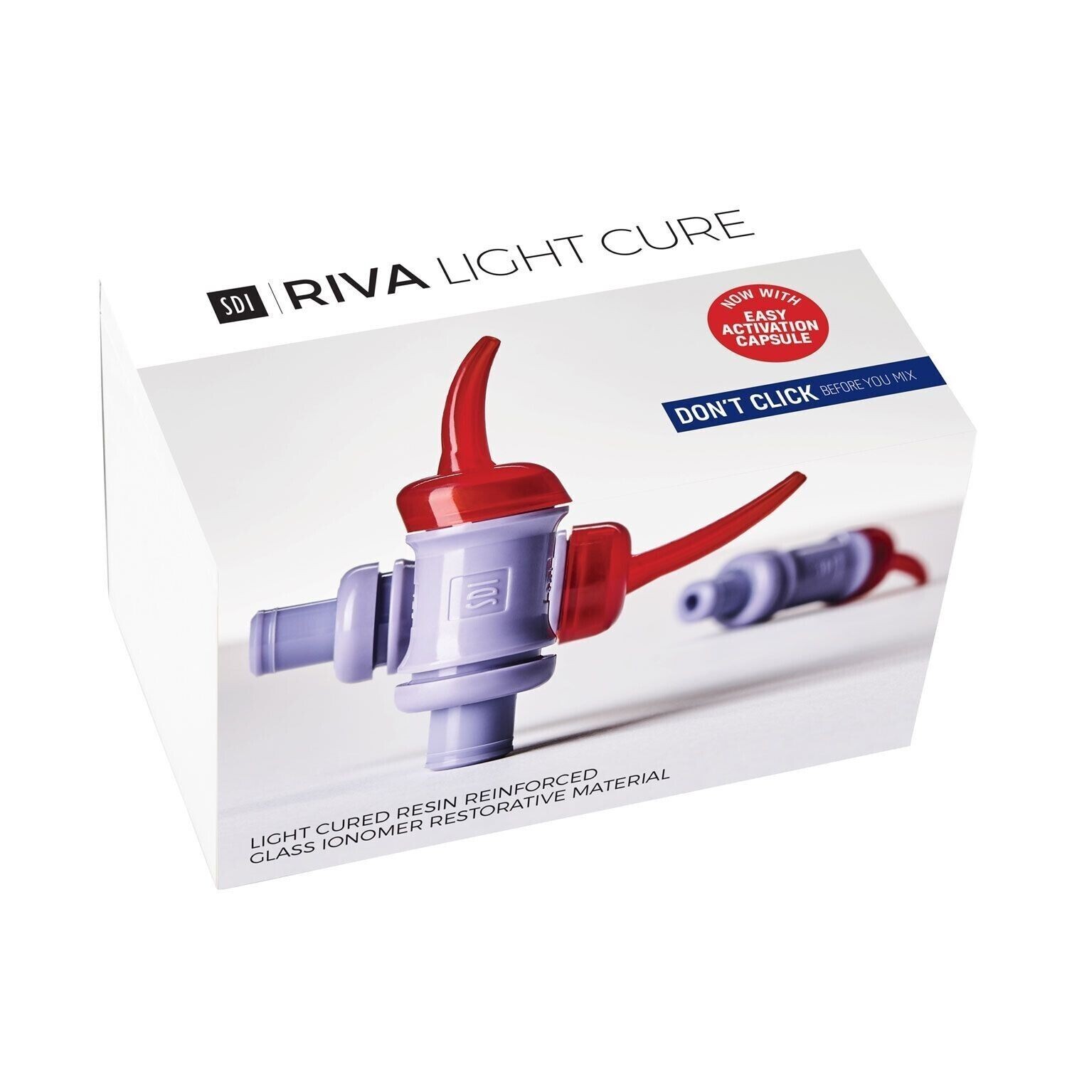 SDI Riva LC Light Cure Glass Ionomer 50 Capsules – A2 Color Exp 03-2026