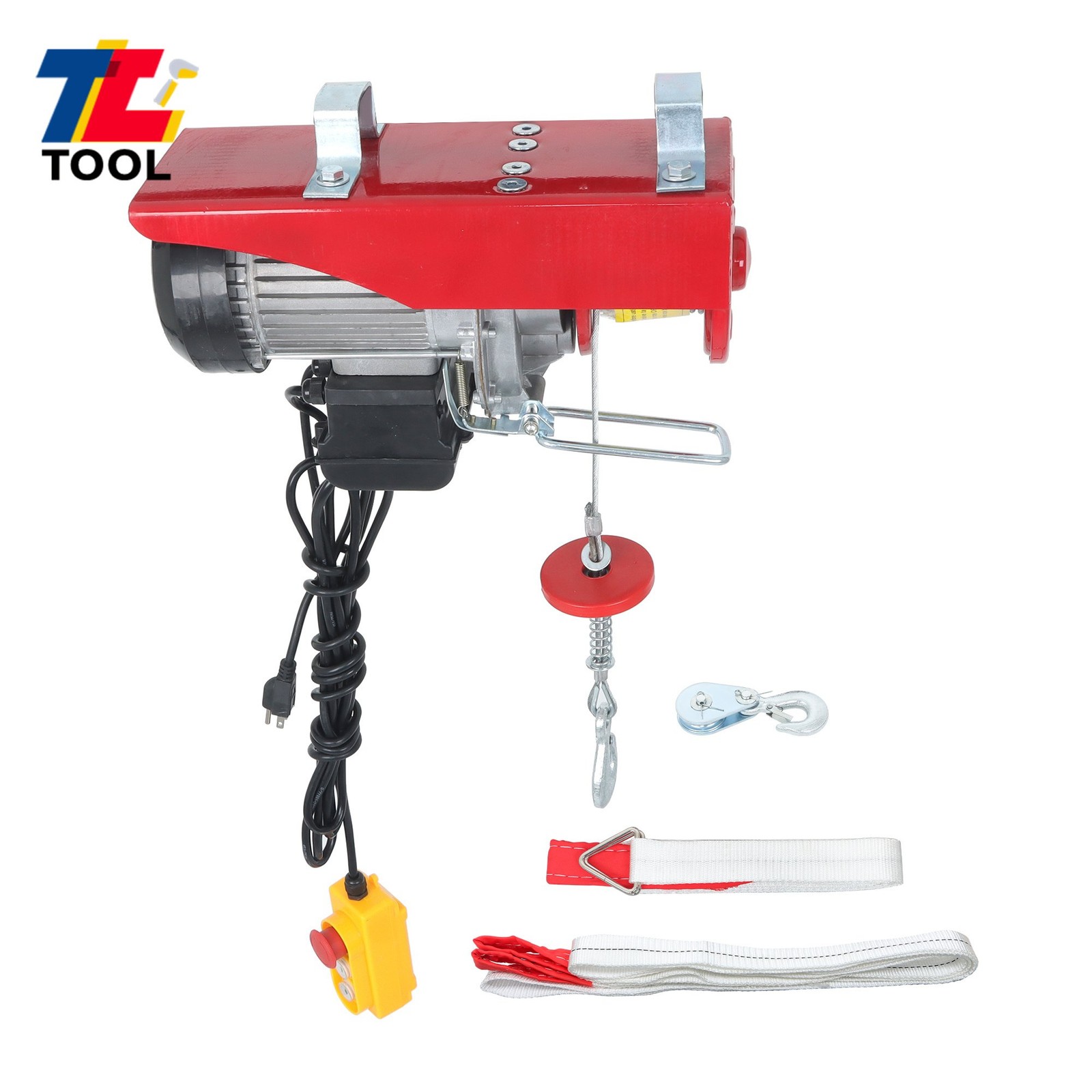 1320lbs/600kg Mini Electric Hoist 14ft Wired Remote Control 110V 1200W