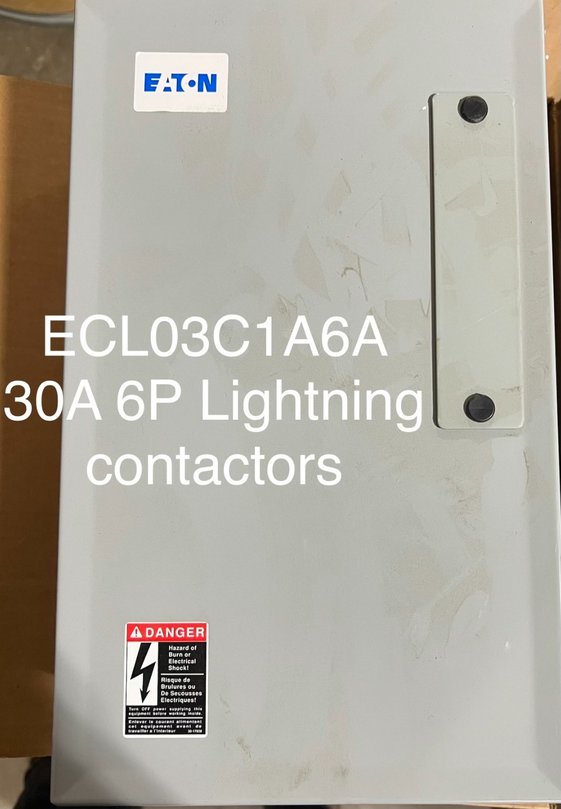 Eaton ECL03C1A6A Electrically Held Lighting Contactor 30a