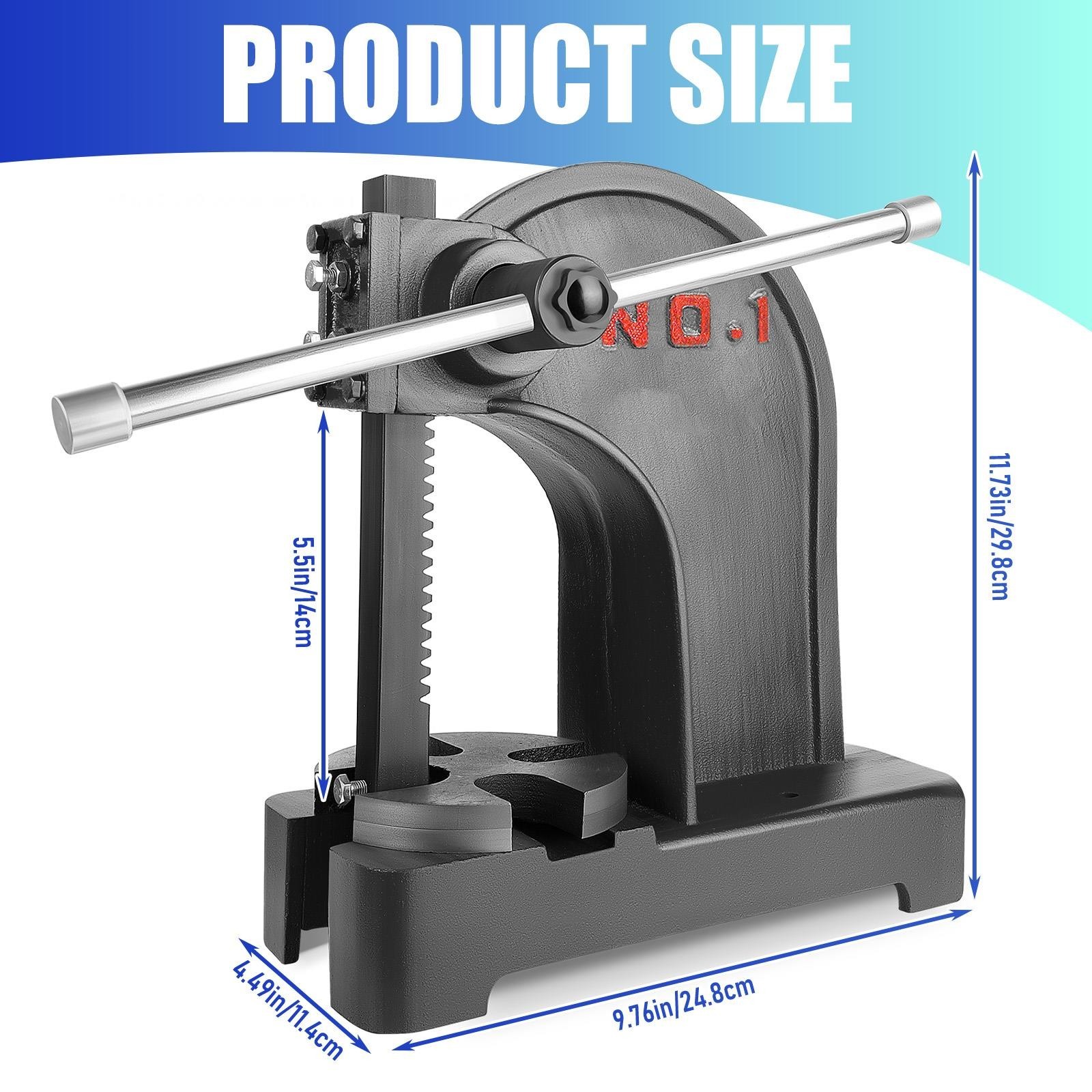 1Ton Manual Desktop Arbor Press Cast Iron Arbor Press Desktop Metal Machine