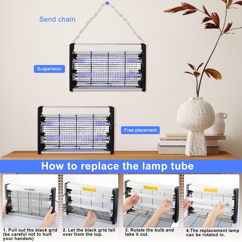 Electronic Mosquito Zapper Insect Killer Bug Zapper Pest Fly Trap Indoor/Outdoor