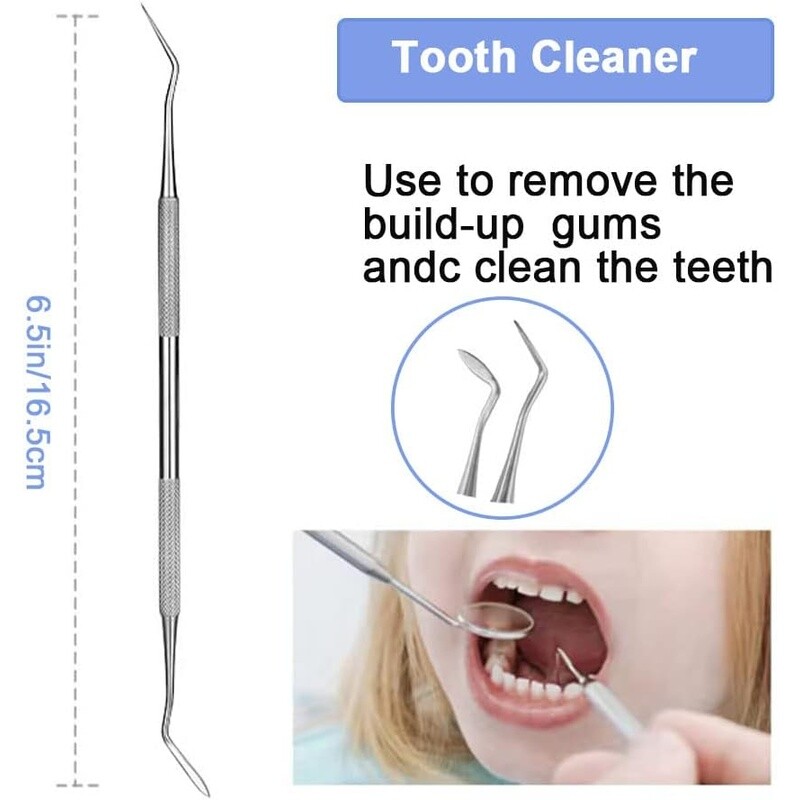 4PCS Dental Tools Set Stainless Steel Dental Picks Teeth Cleaning Kit W/ Case US