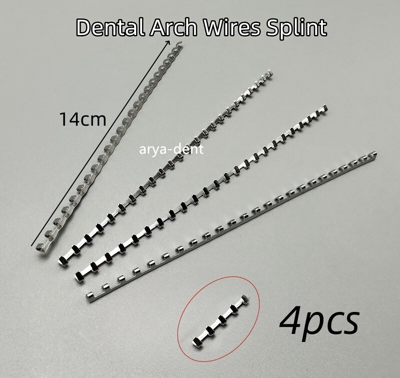 4Pcs/Pack Disposable Dental Ortho Arch Wires Splint Set Repairing Dentures Tool