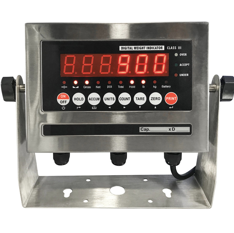 2500 LB x .5 LB (Legal For Trade) Optima Stainless Steel 4′ x 4′ Floor Scale NEW