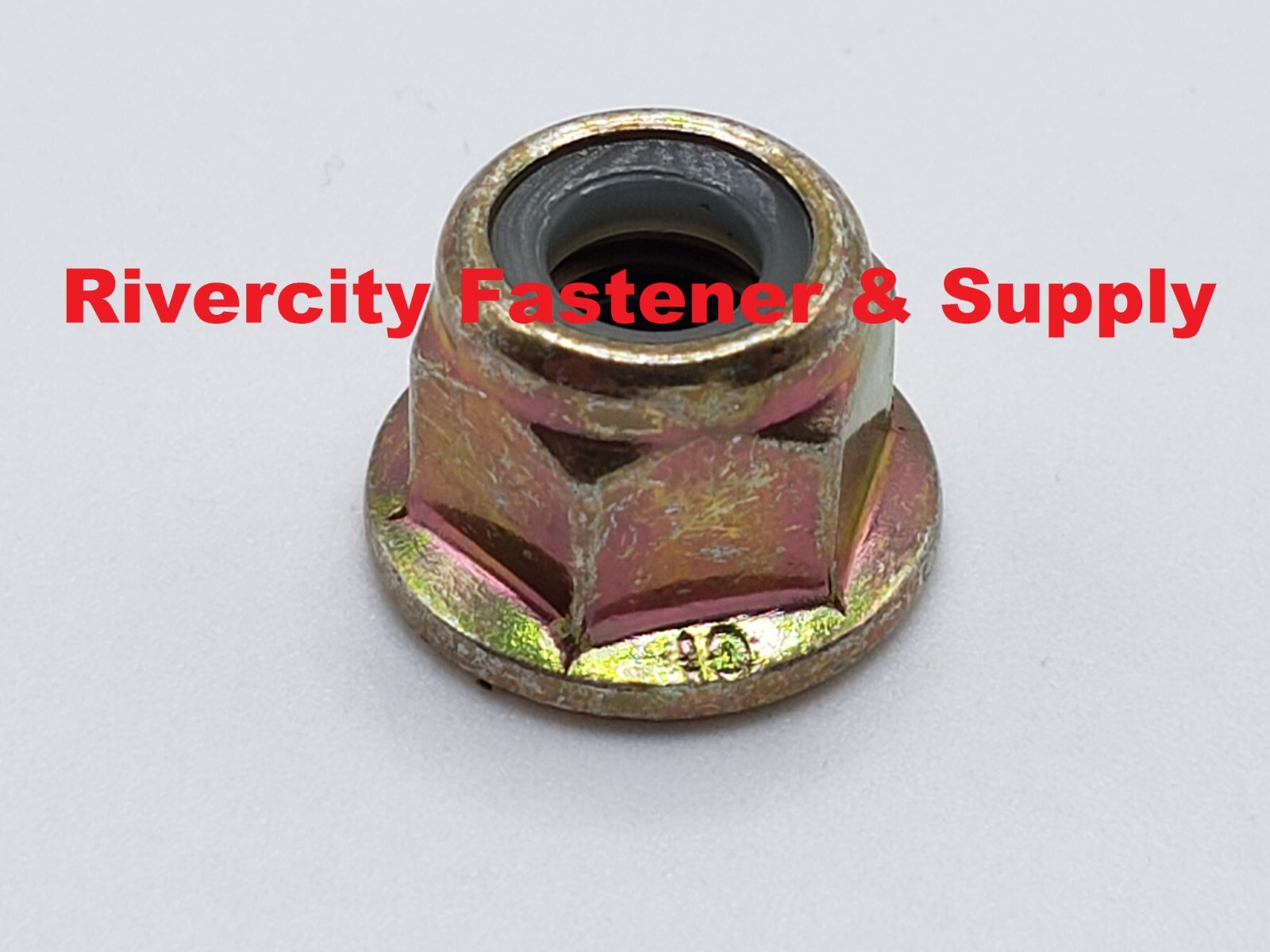 M12-1.75 Nylon Insert Flange Lock Nuts 12mm x 1.75 Flanged Stop Nut M12x1.75 ZY