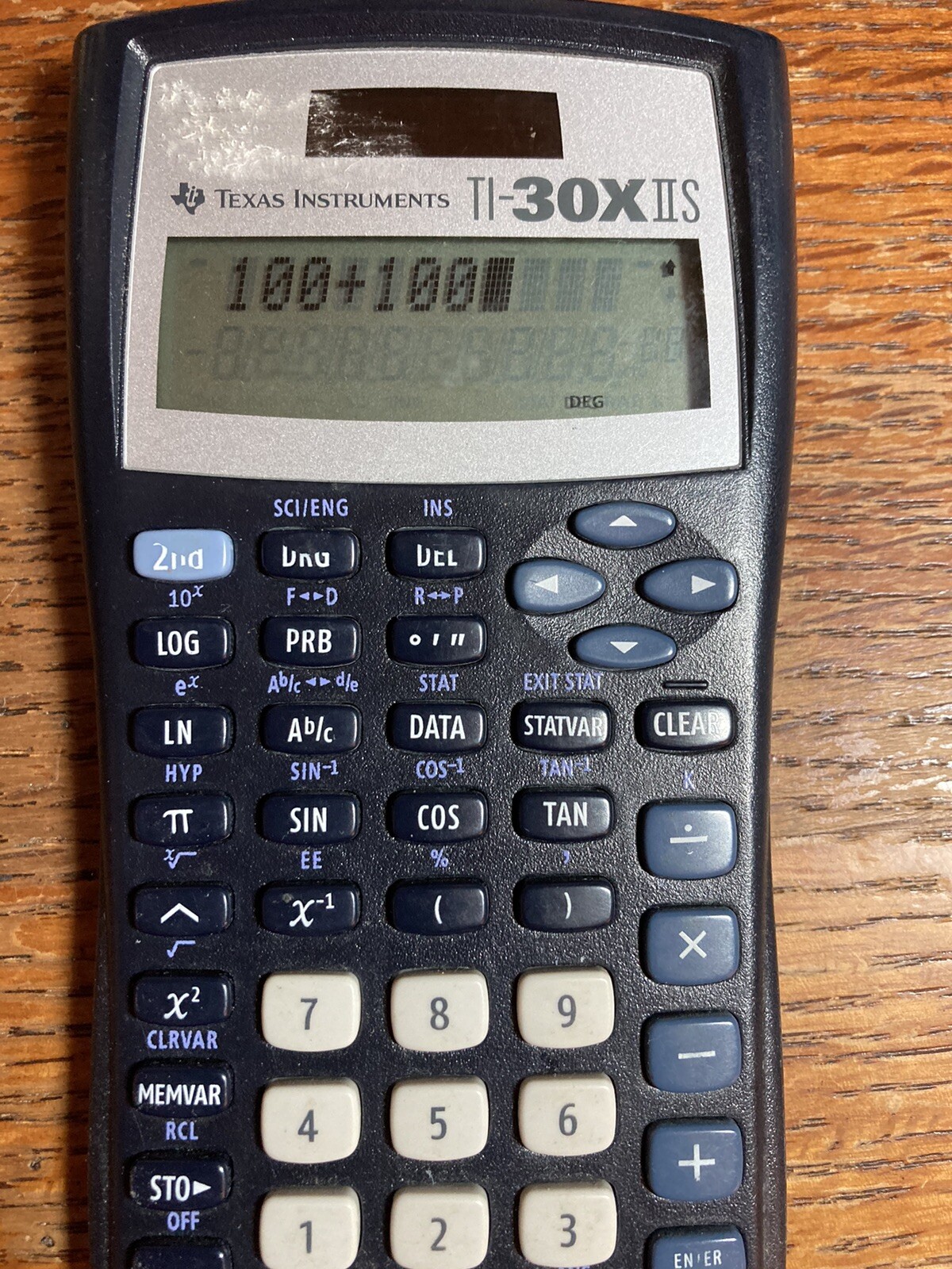 Texas Instruments Ti-30XIIS Calculator Black W Blue Cover