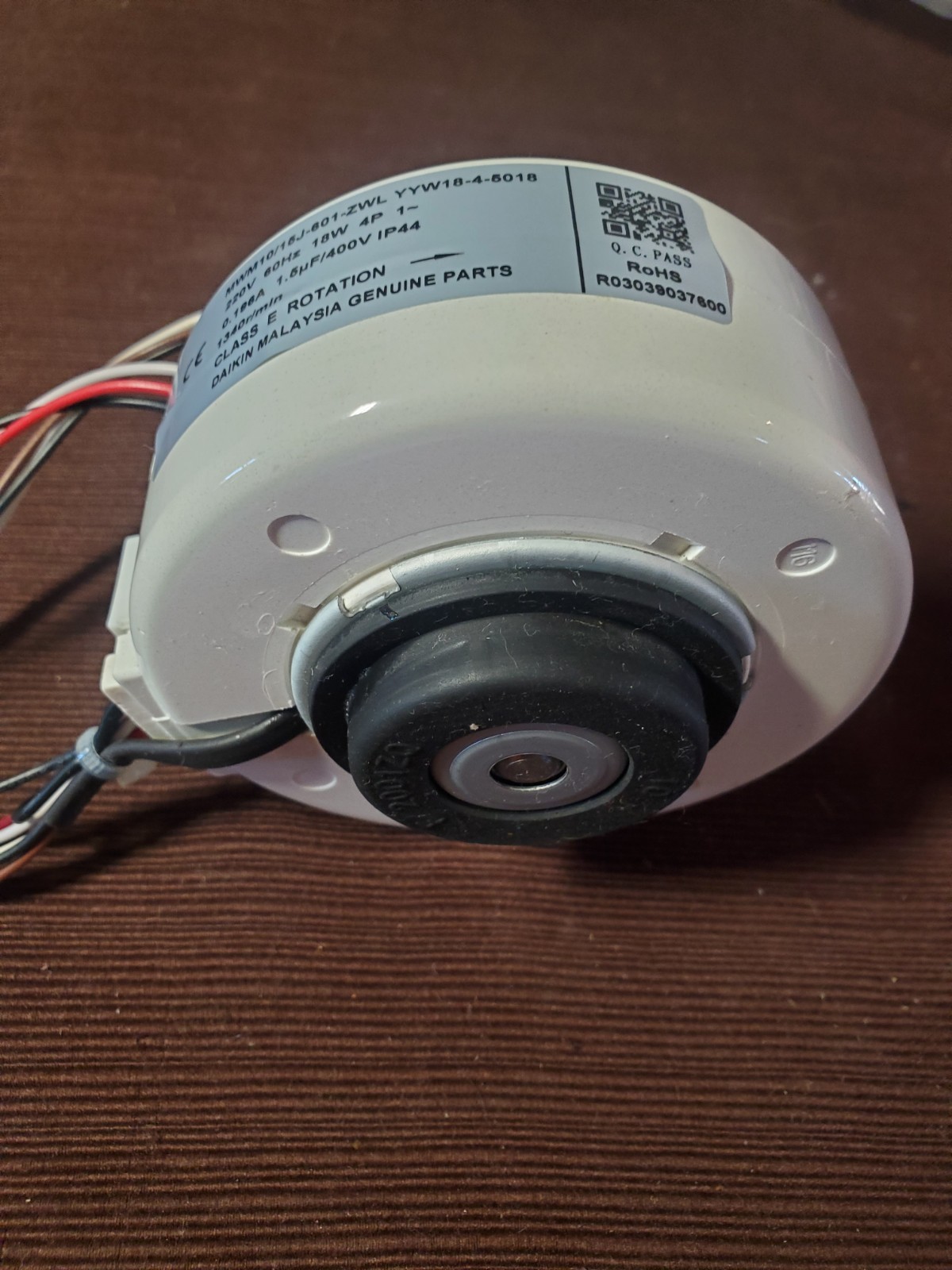 Fits Daikin MWM10/15J-601-ZWL Fan Motor, 220 Volt, 18 Watt