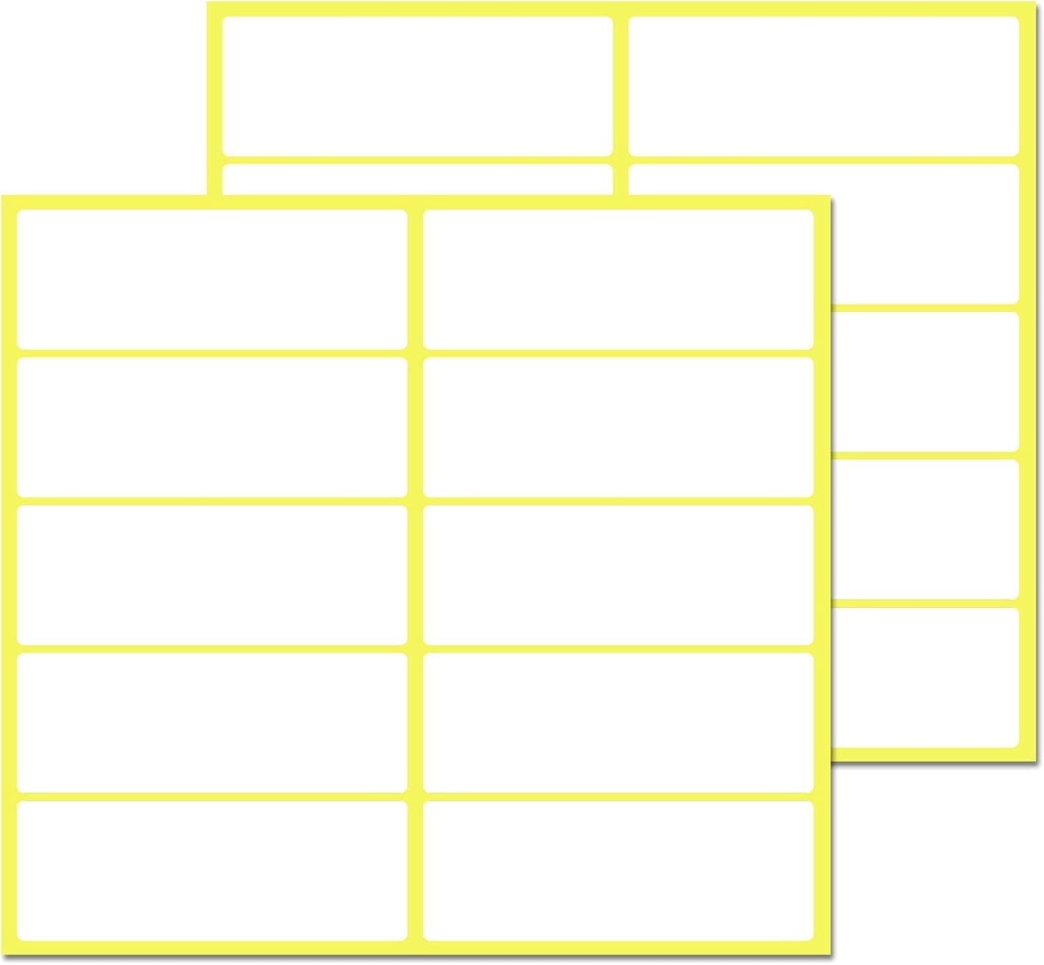 300 Pieces – White Sticky Labels to Write On, Blank Stick On Adhesive Sticker…