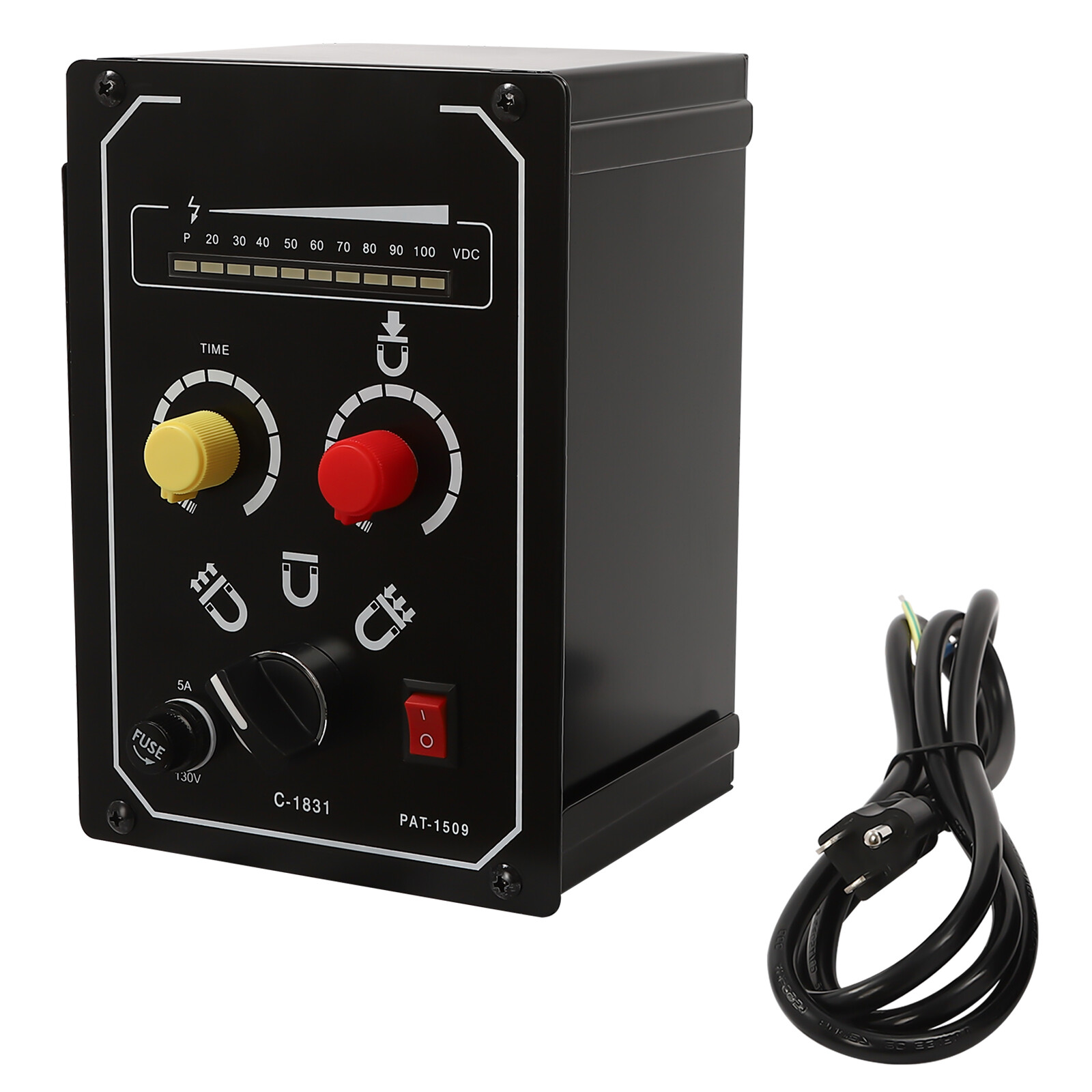 Electro Magnetic Chuck Controller 0-100V 5A DC Magnetic Force Adjustable 110V