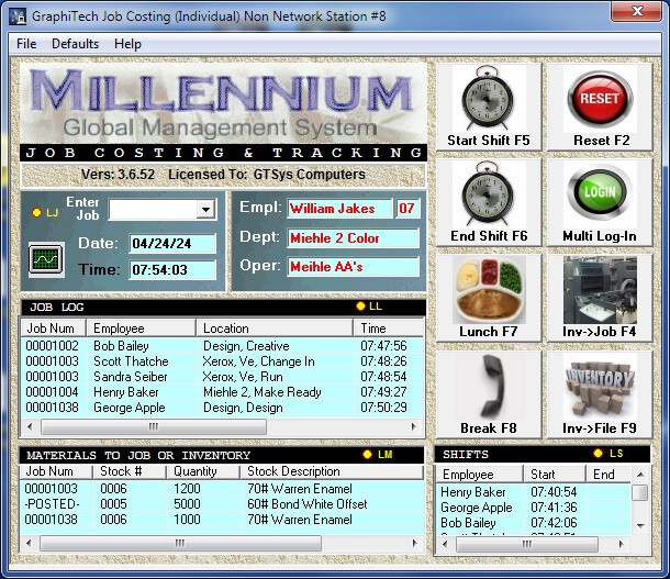 Light Manufacturing: Job Cost/Time/Location Tracking Real-Time (Reg $1795)