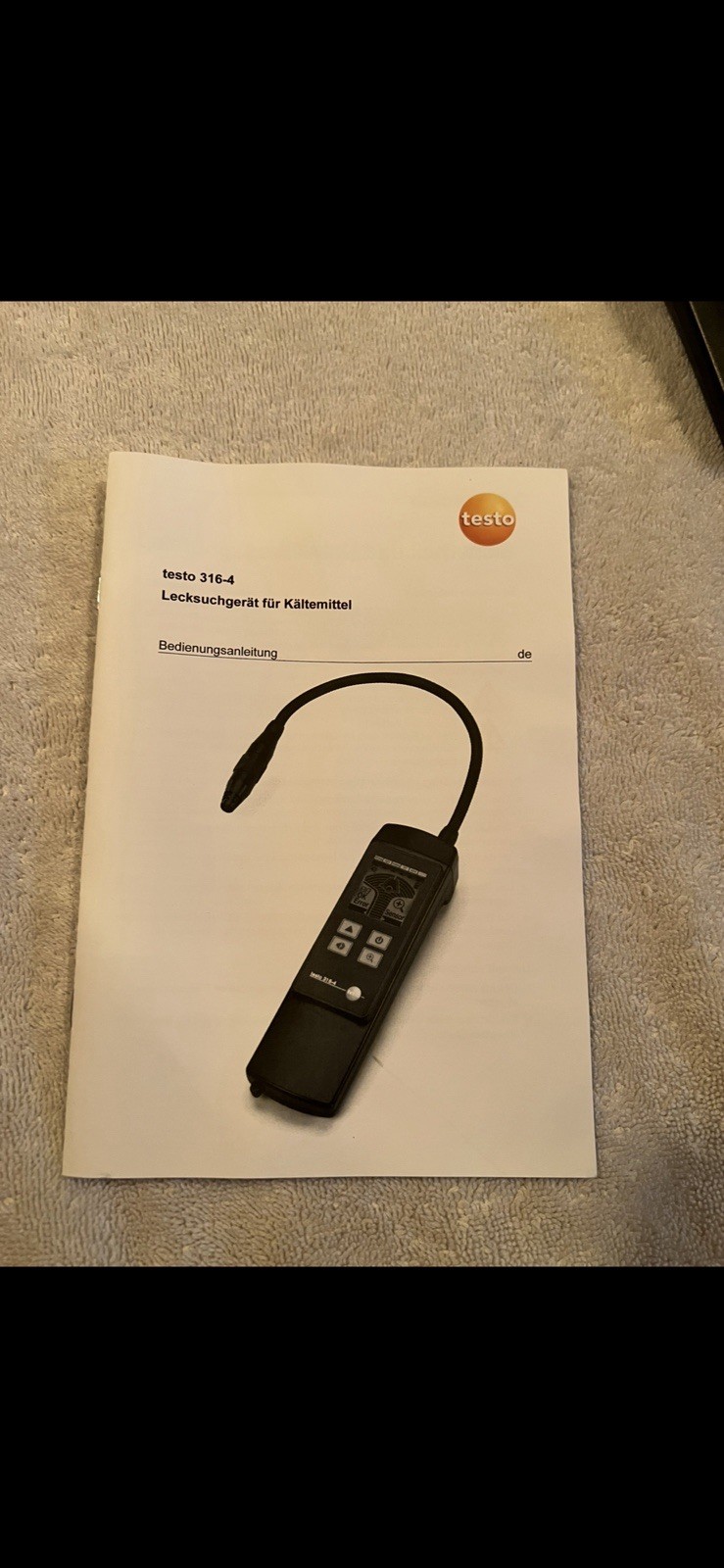 Testo 316-4 Refrigerant Leak Detector Kit 0563 3164 w/ Case Charger Earphones