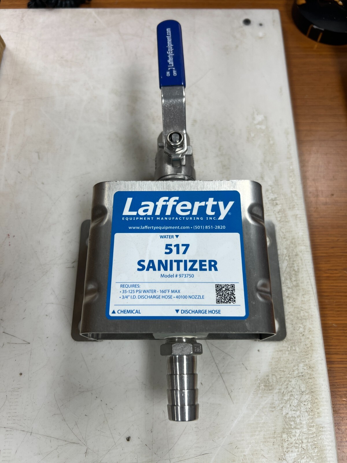 👀 NEW LAFFERTY 3/4″ 517 SANITIZER 35-125 PSI 5.4 GPM @ 40 PSI 973750