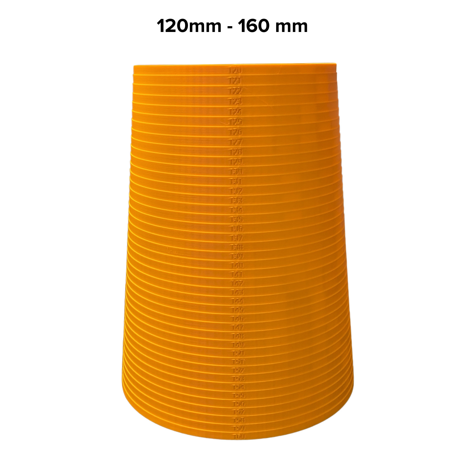 O-Ring Sizing Cone Measuring Tool Gauge Set 2mm – 200mm Orange