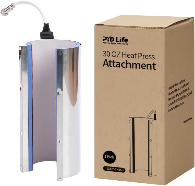PYD Life 30oz Tumbler Heat Press Attachment 5-Pin V3.0 Replacement Heater