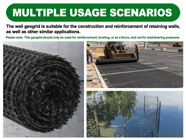Geogrid for Retaining Wall, Bi-Directional Universal Stabilization Grid Fence US