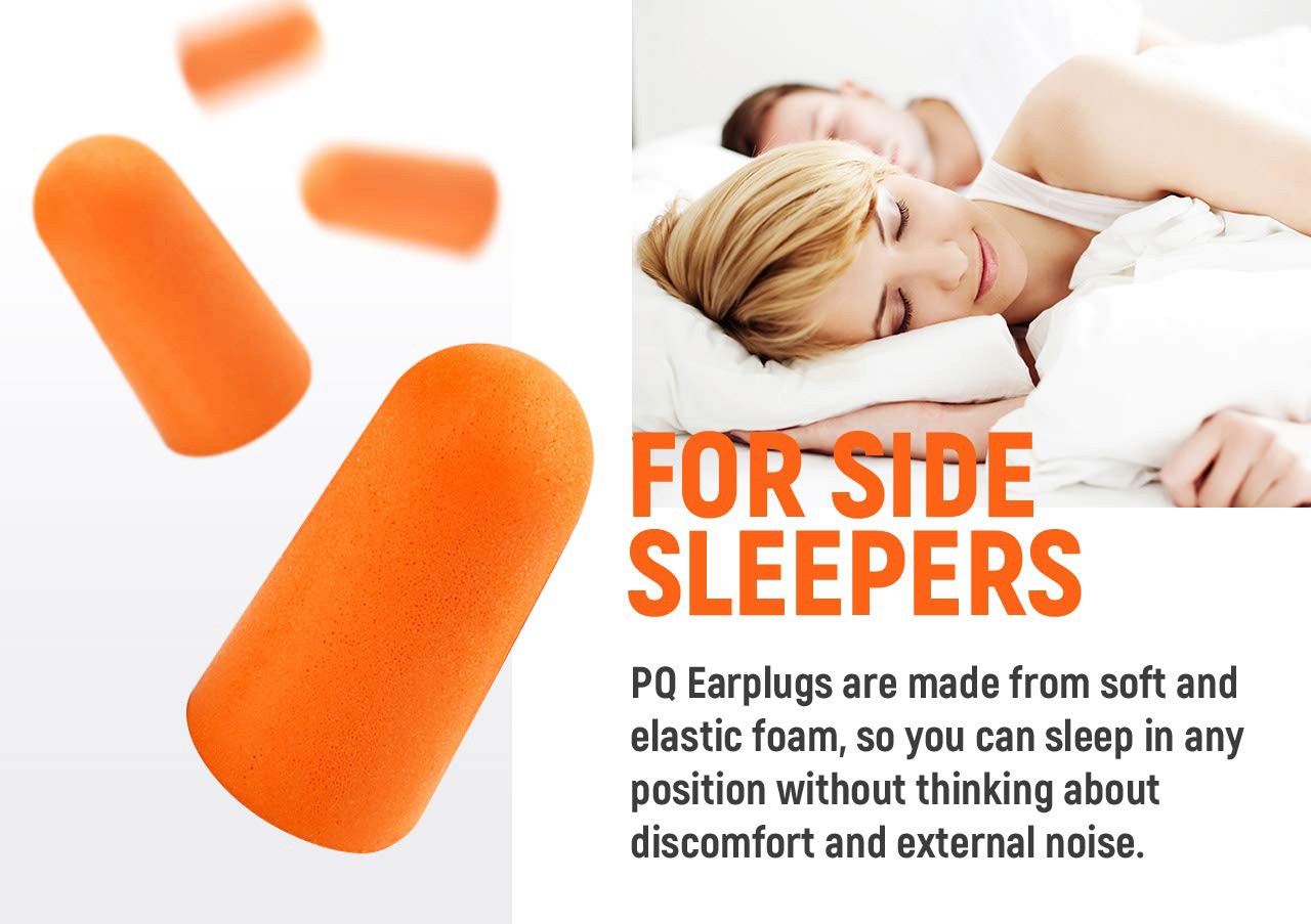 400/600 Ear Plugs Soft Orange Foam Sleep Travel Noise Shooting Working Lot Bulk