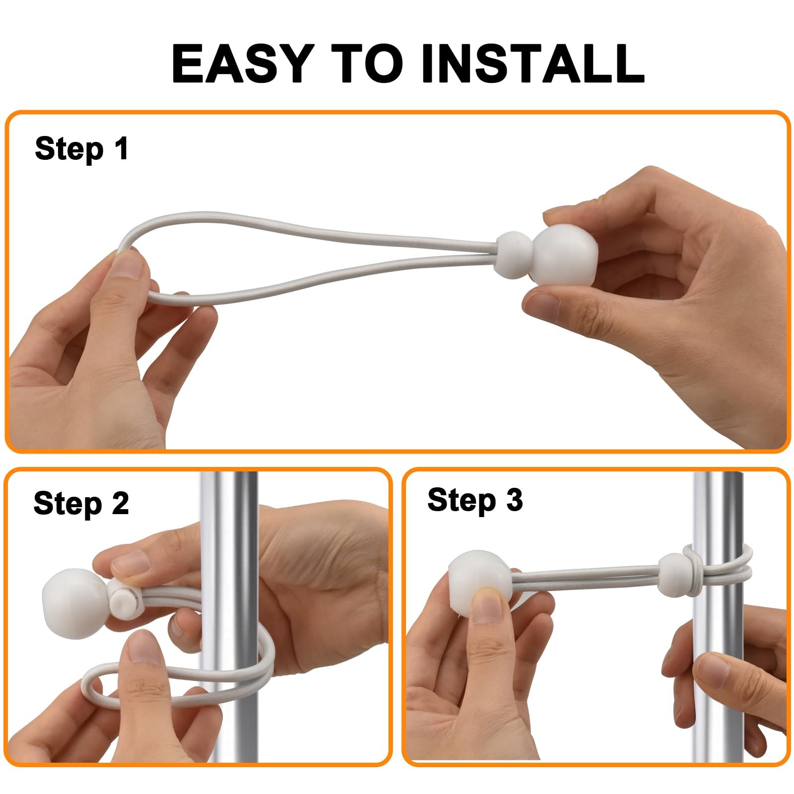 Universal Bungee Tie Downs, Ball Bungee Cords Multipurpose Elastic String for…