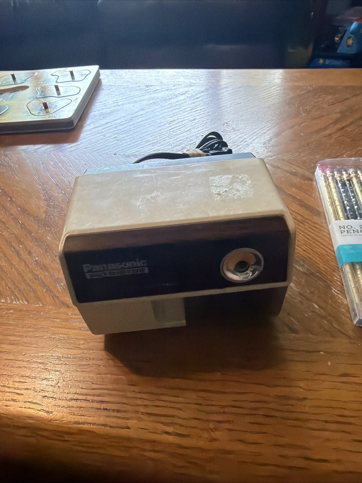 Vintage Panasonic KP-110 Auto Stop Electric Pencil Sharpener Retro Tested Works