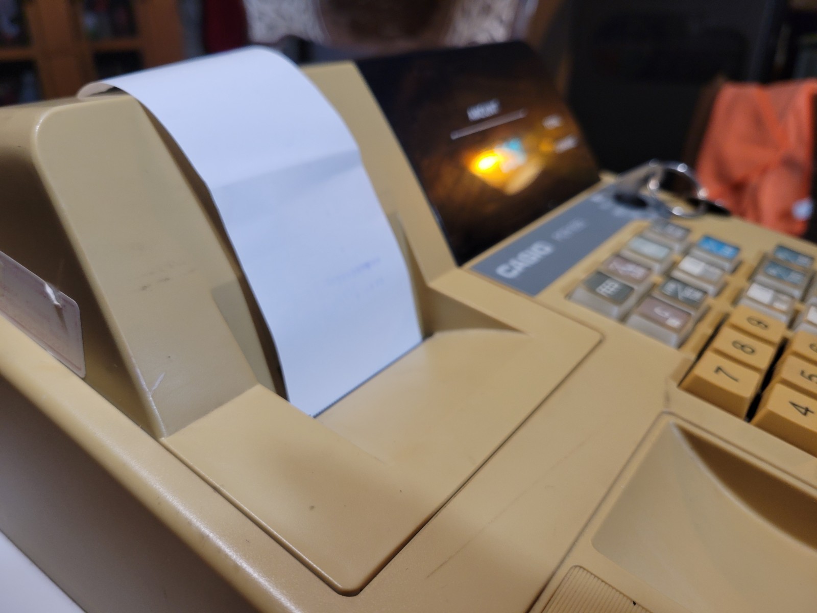 Vintage Casio PCR-255 Cash Register WORKING With Keys Lightweight