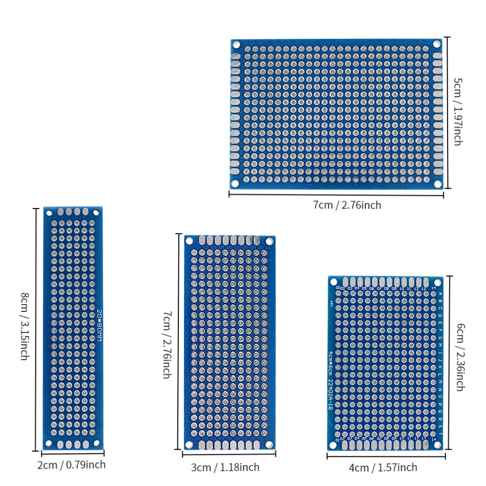 Double Side PCB Prototype Board Printed Circuit Protoboard DIY Circuit 2*8 5*7cm