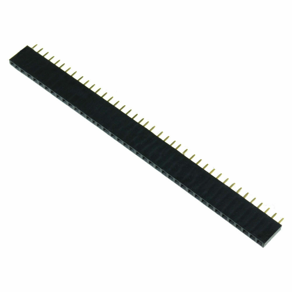 40-Socket Female Header 0.1″ 2.54mm PCB Strip Connectors 10/20/40/80 Piece Packs