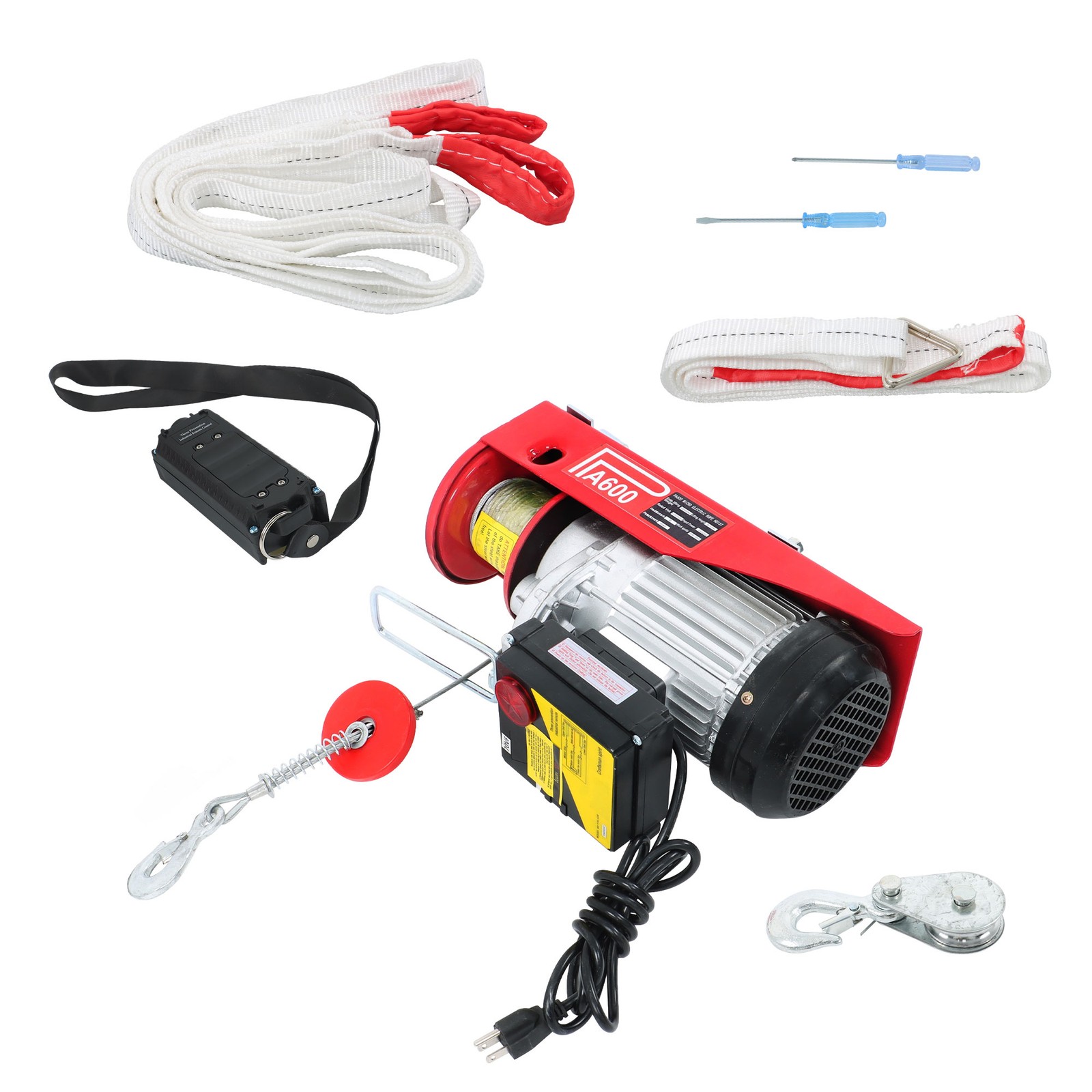 1320lbs Mini Electric Hoist PA600 & Wireless Remote Control 110V Height 20-40ft