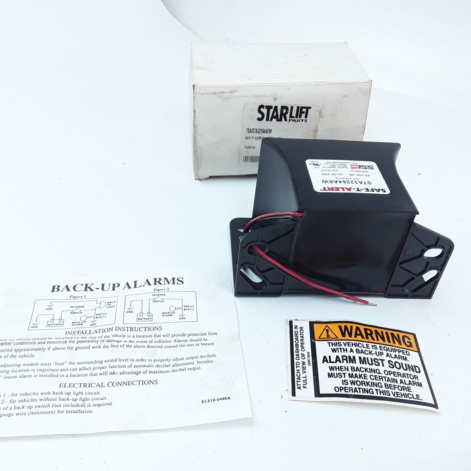 Self-Adjusting Back-Up Alarm 24-48 VDC For Industrial and Commercial Vehicle