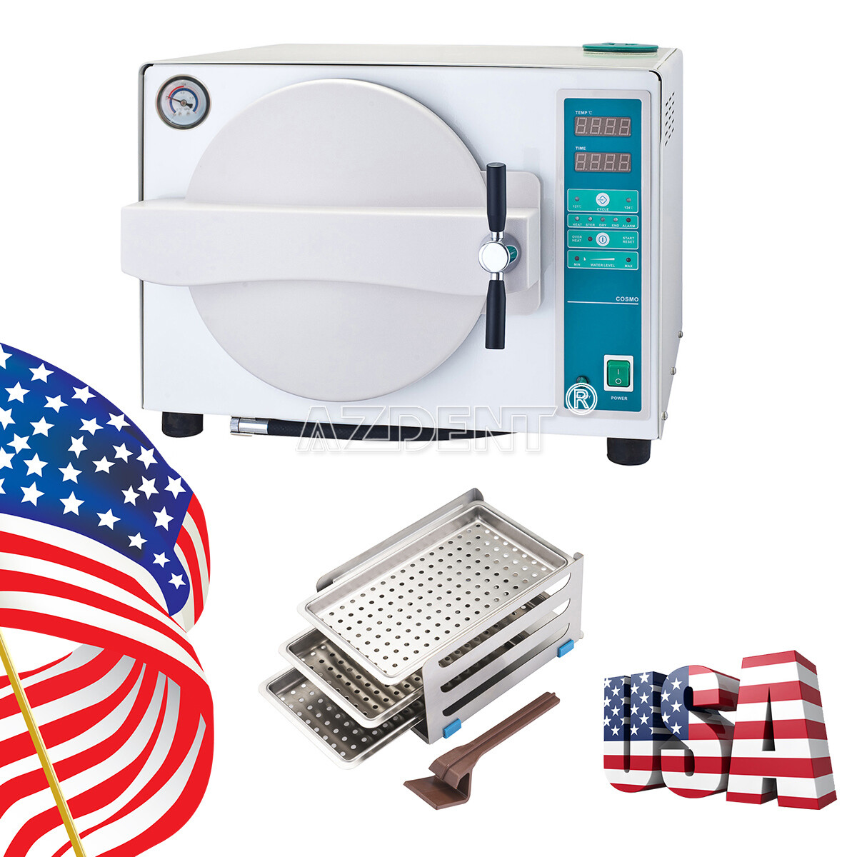 17L /18L Dental Autoclave Vacuum Steam Sterilizer Class B Sterilization +Printer
