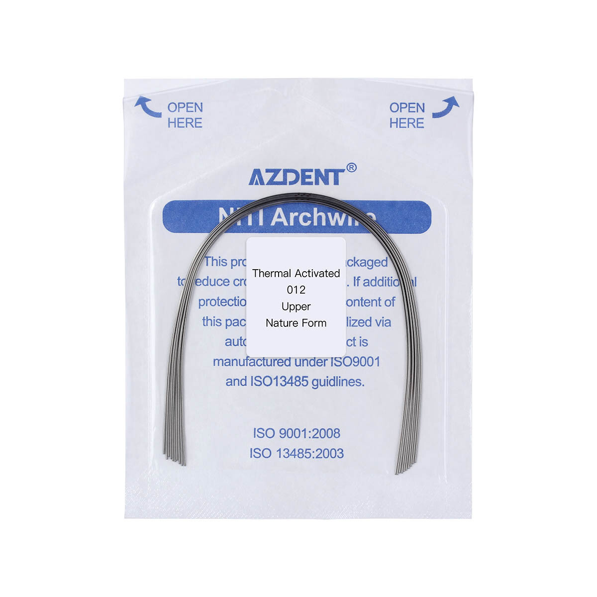 Dental Orthodontics Heat Thermal Activated Niti Arch Wire Ovoid/Nature AZDENT