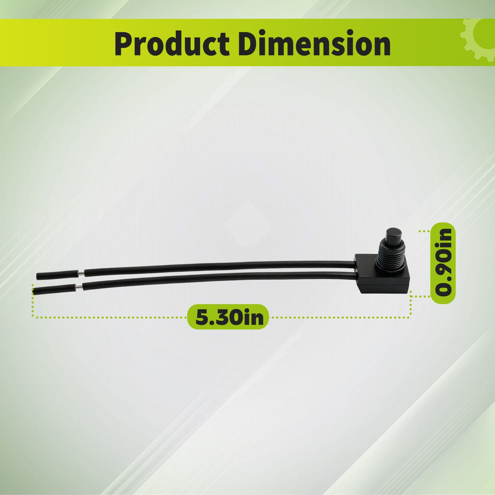 5x 12V Waterproof On-Off Push-Button Switch LED Push Button Switch w/ 4″ Leads