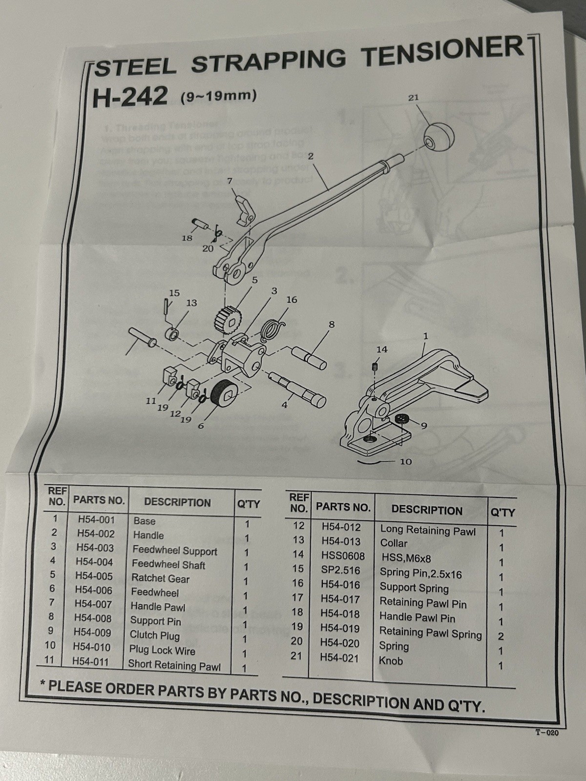 Uline Steel Strapping Tool Industrial Tensioner H-242 – NEW IN BOX