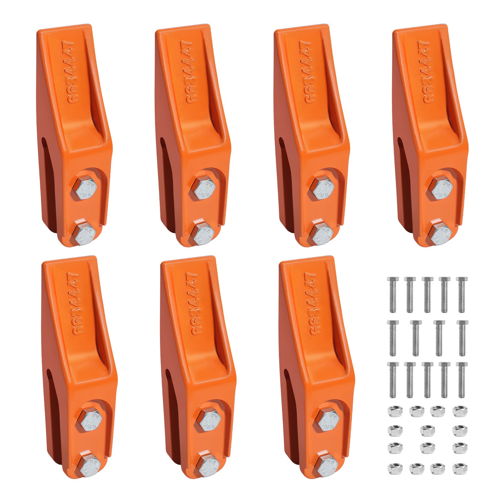 Uimoso 7 Pack Bucket Teeth 7.34″ with Pins Excavator Backhoe Bucket Tooth Kit