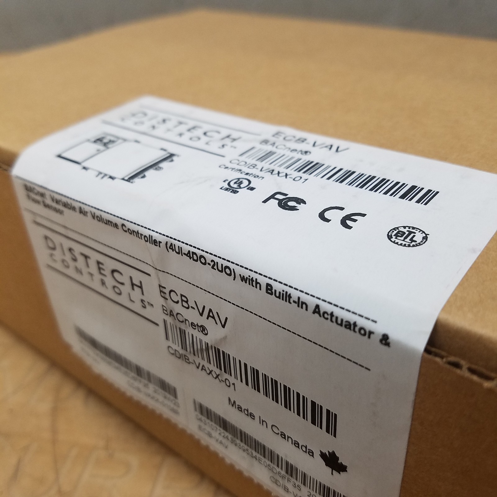 Distech Controls CDIB-VAXX-01 BACnet Variable Air Volume Controller – NEW