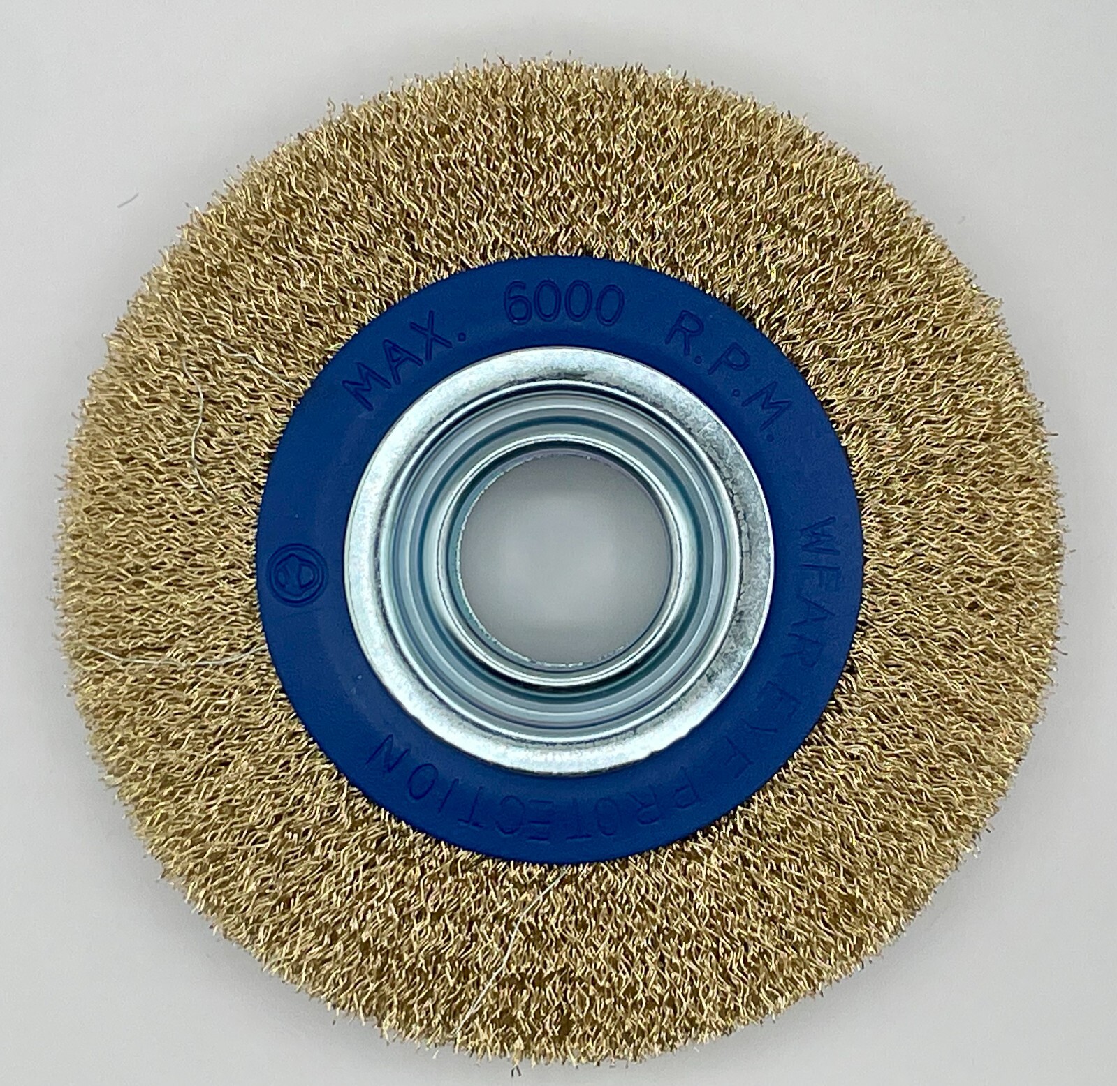 6″ INCH ROUND BRASS WIRE BRUSH WHEEL FOR BENCH GRINDER | RUST/PAINT REMOVAL 1Pc
