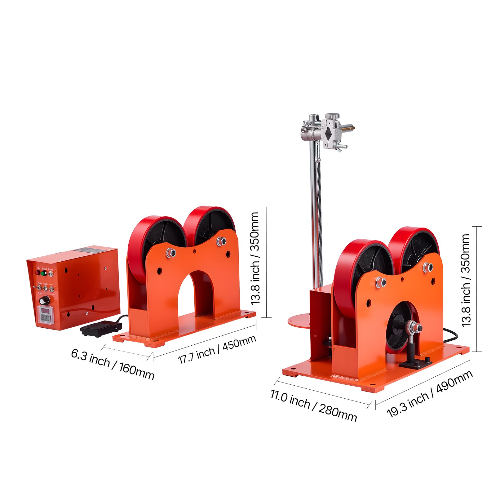 VEVOR Turning Rolls Linkage Roller 2205 lbs Capacity Welding Equipment Support
