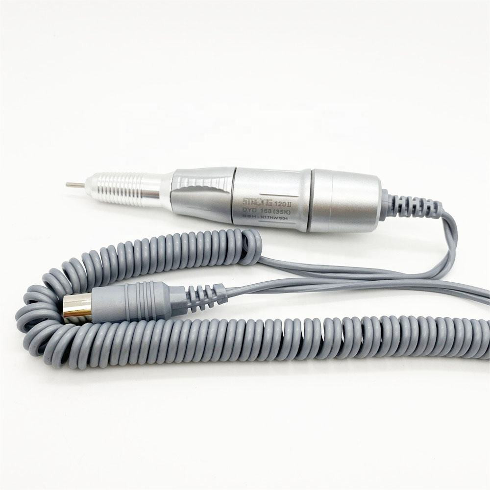 STRONG 120II Dental Lab Micromotor Polisher Handpiece Nail Art Drill Pen Silver