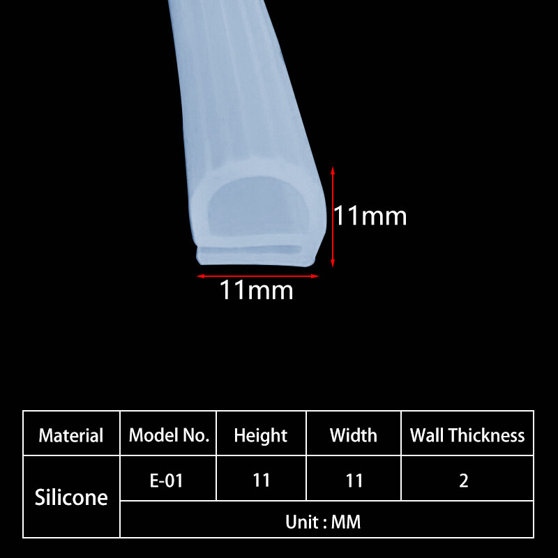 Silicone E/P-Shape Sealing Strip | Hi-Temp | Oven/Steamer Seal | Dual E Groove