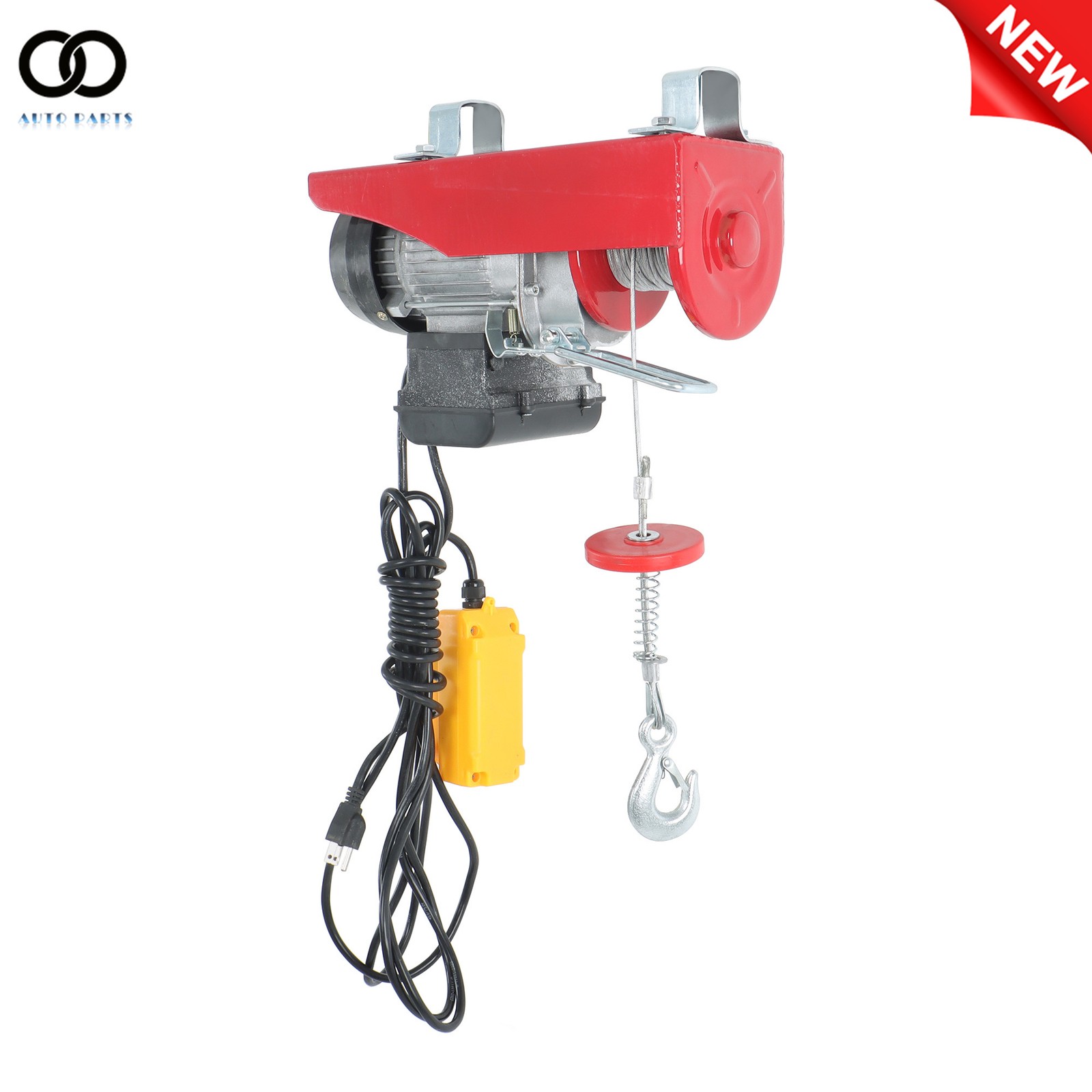 440lbs/ 200kg 110V Electric Hoist with 14 FT Wired Remote Control 510W Motor