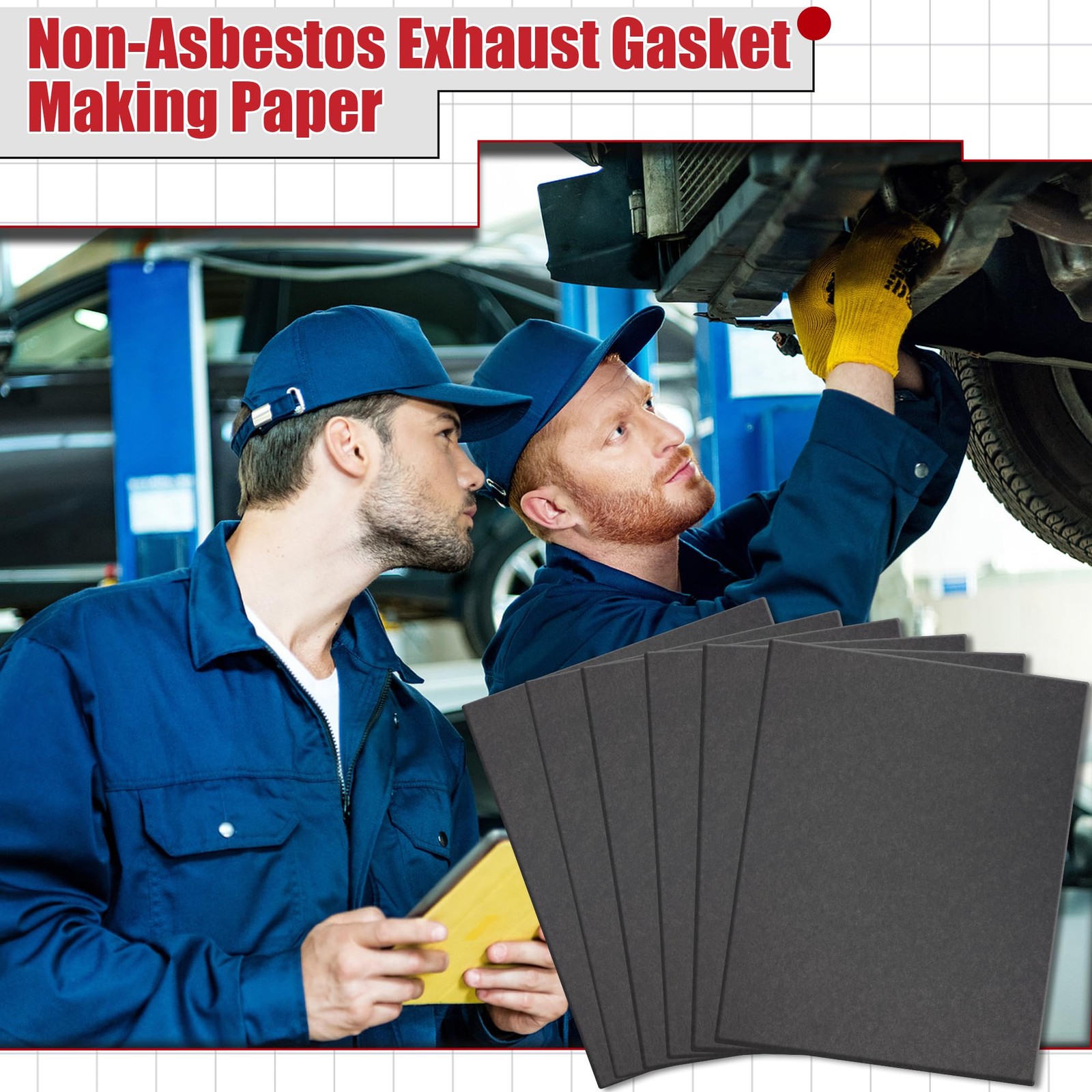 3PCS/ 6PCS Gasket Material Sheet, Non-Asbestos Exhaust Gasket Making Paper fo…