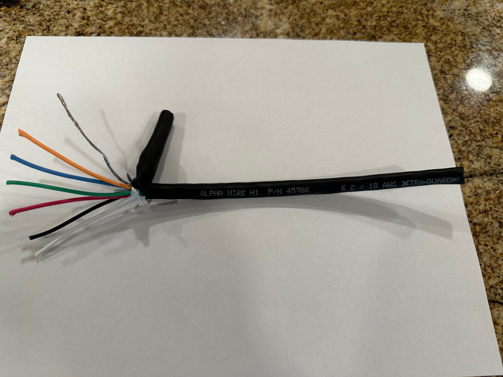New 18 AWG – $.50 per Foot – Stranded 6 Conductor – 300V –High Performance Wire