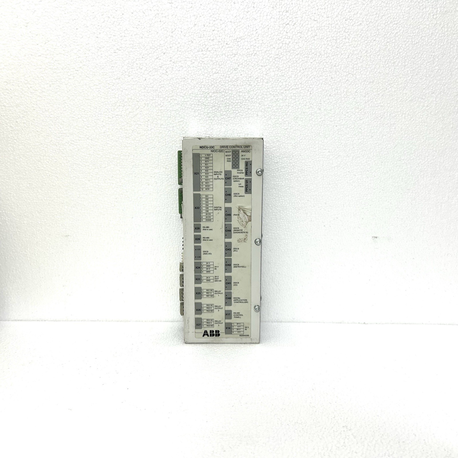 ABB NDCU-33C DRIVE CONTROL INPUT VOLTAGE 24VDC ANALOG AND DIGITAL I/O