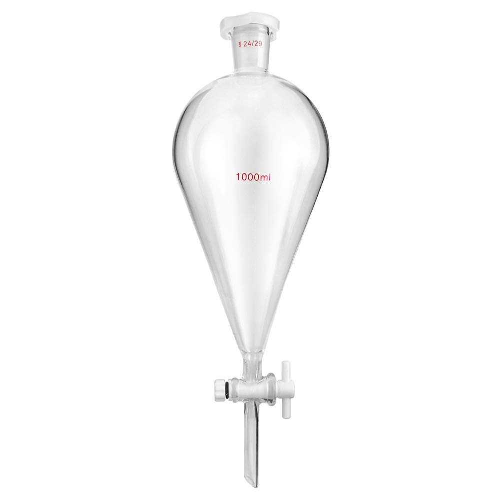 1000ml Separating Funnel with 24/29 Joints and PTFE Plug
