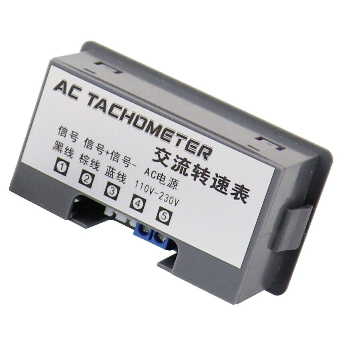 AC 110V-230V High Precision Digital LED Motor Speed Tachometer Anti-jamming Hall