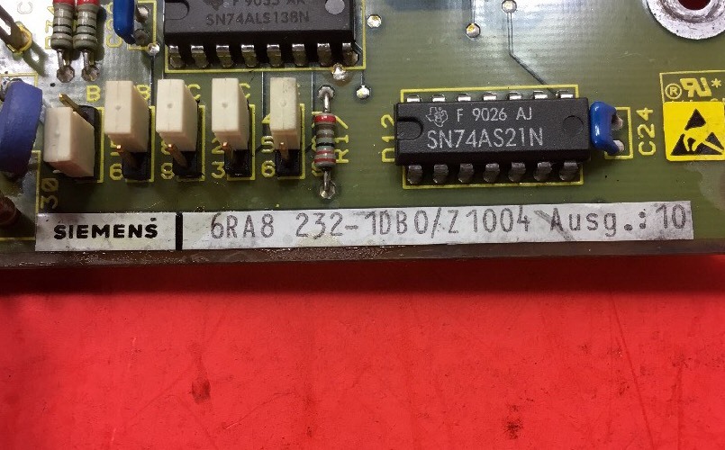 Siemens Drive board 6RA8232-1DB0  A1-106-101-809. 1A
