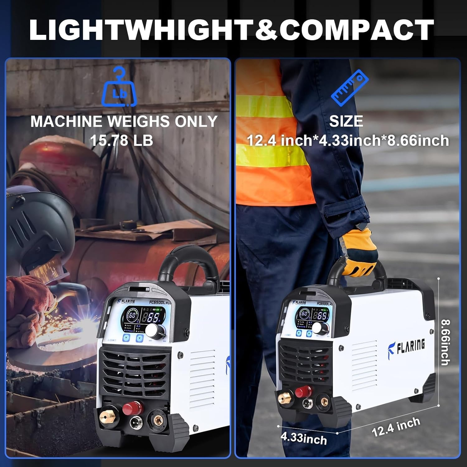 FLARING Plasma Cutter,65Amp Non-Touch Pilot Arc Plasma Cutter Machine 120V/240V