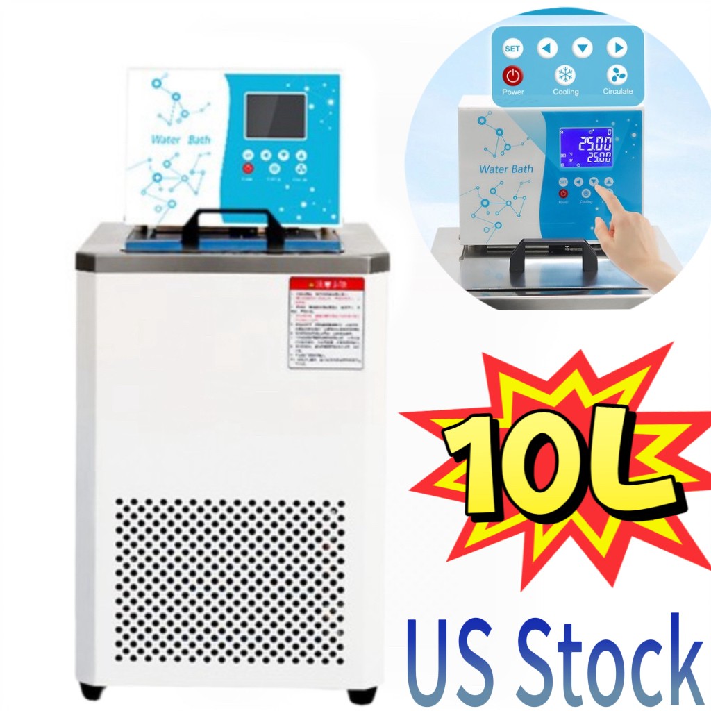 -20℃~100℃ 10L Lab Water Bath Chiller Circulator Internal & External Circulation
